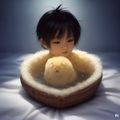 半糖次元主编阿澈，戴眼镜的年轻男性，在书架前微笑，身后是满墙的漫画和设定集